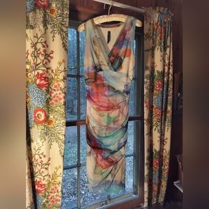 Elana Kattan  colorful midi dress